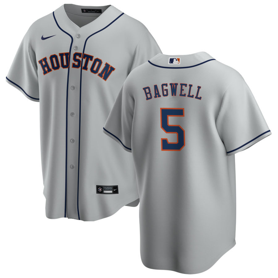 Nike Men #5 Jeff Bagwell Houston Astros Baseball Jerseys Sale-Gray